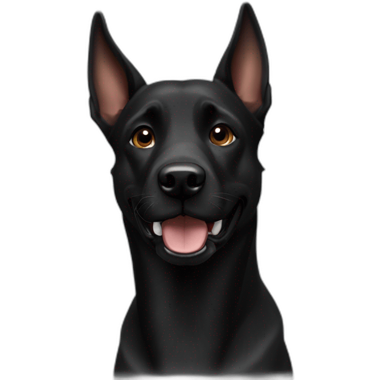 black-dog-malinois-happy emoji