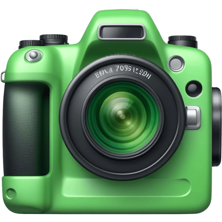 green professional camera emoji