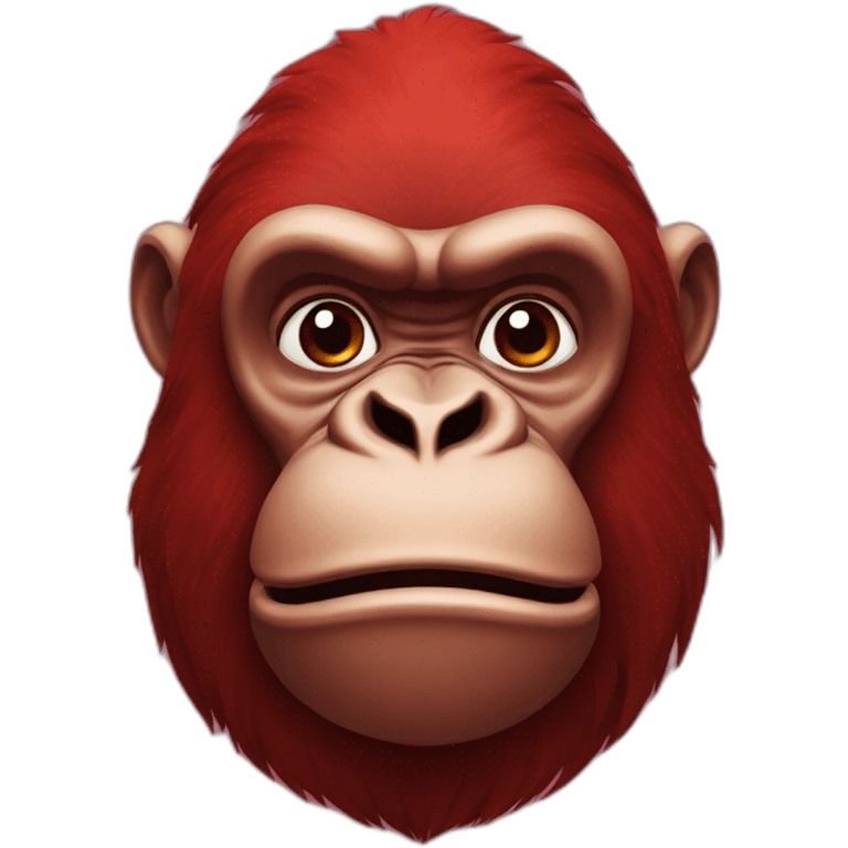 Red gorilla head  emoji