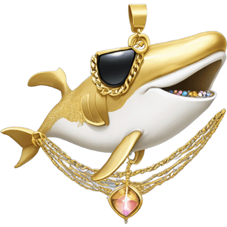 Pimp whale emoji