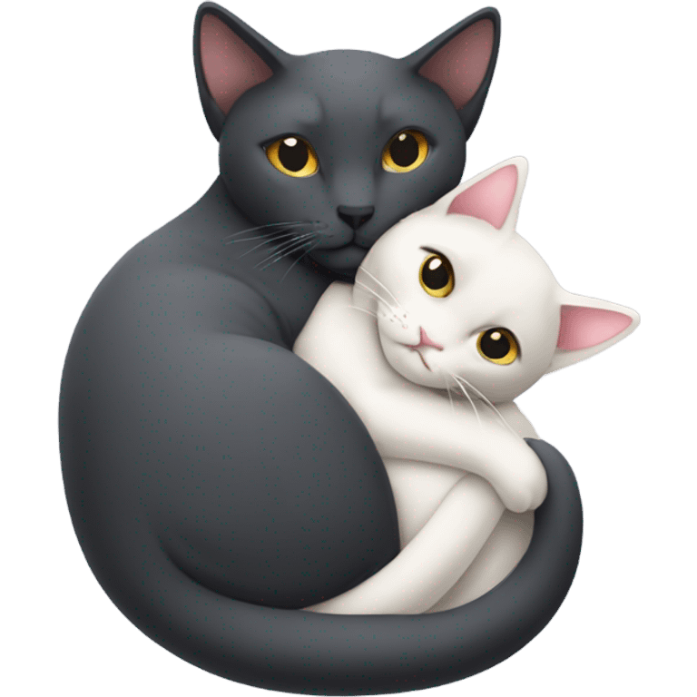 Hugging cats emoji