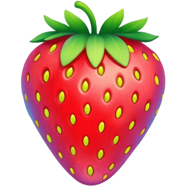 A rainbow strawberry emoji