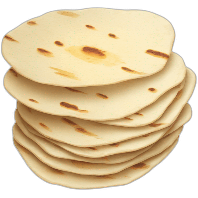 Small Stack of flour tortillas with some grill marks emoji