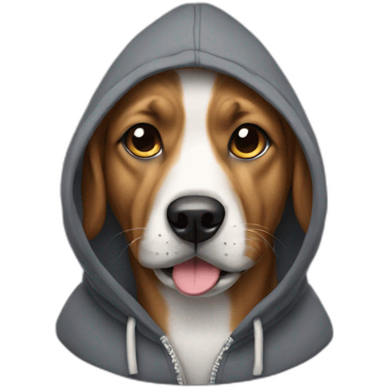 Dog wearing a hoodie  emoji