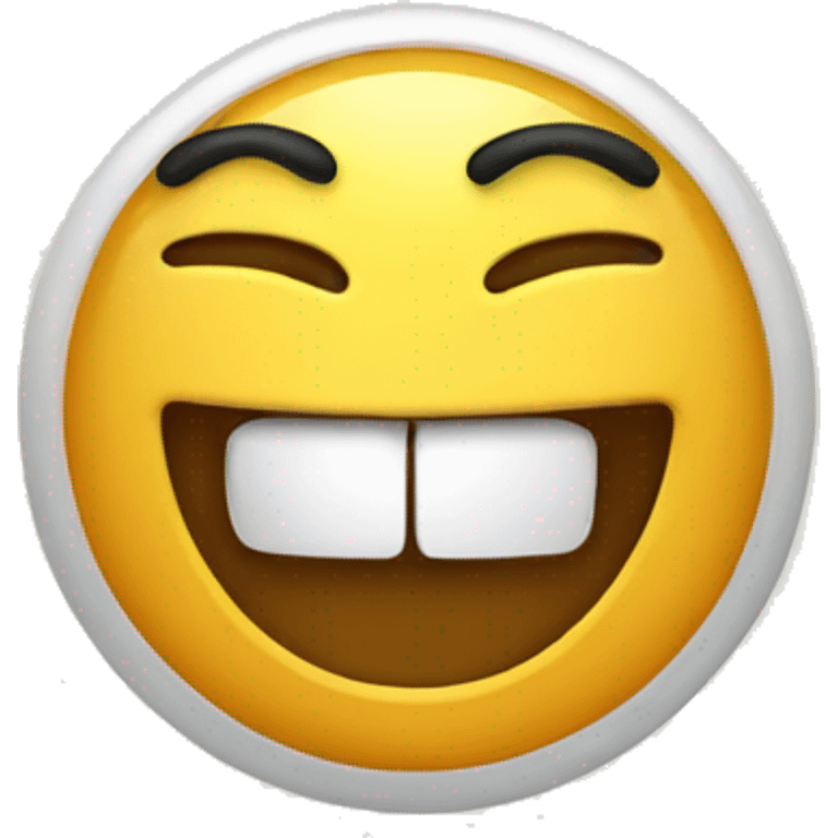 Emoji holding in laugh emoji