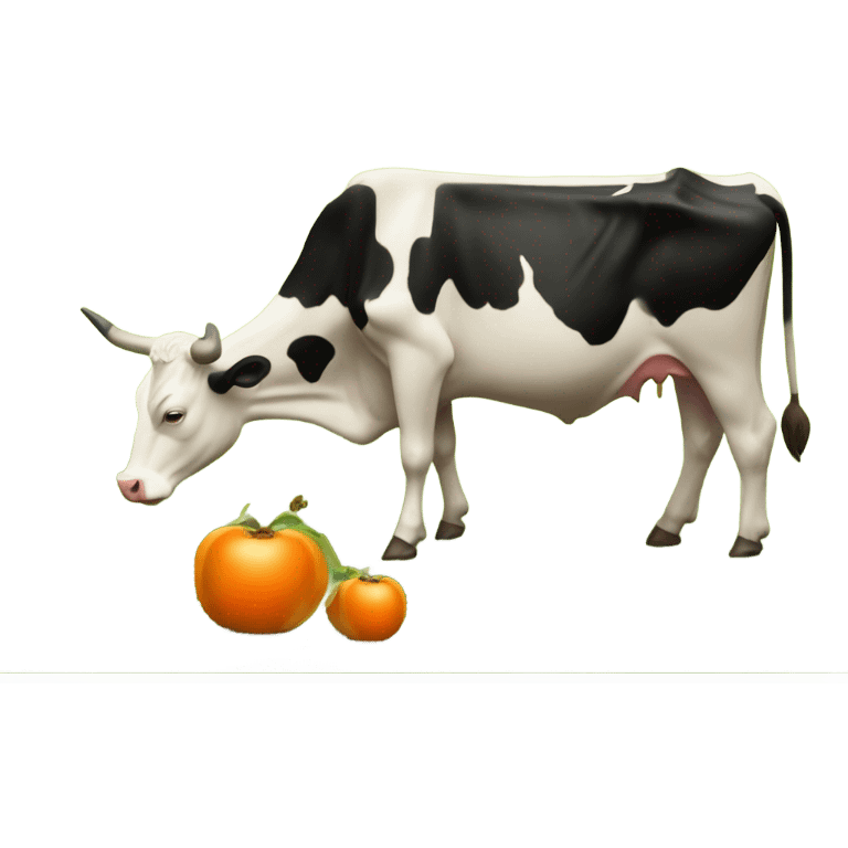 Cow eating pers emoji