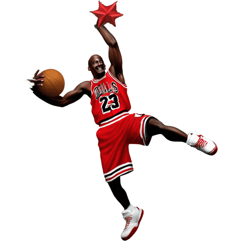 Michael Jordan dunking over Christmas tree  emoji