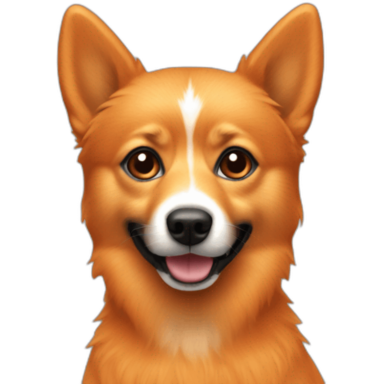 an orange spitz dog with a black muzzle emoji