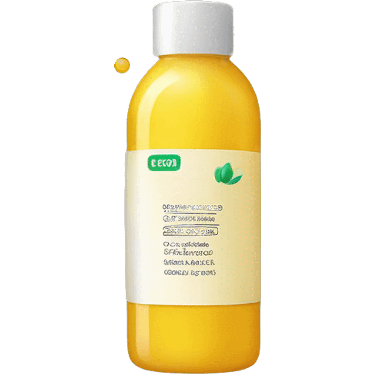 yellow bottle of scalp scrub emoji