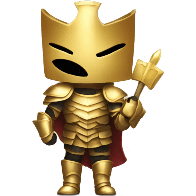 GOLD ARMOR HOLDING SIGN emoji