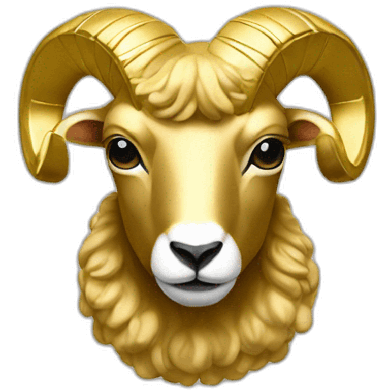 A ram made out of pure gold emoji