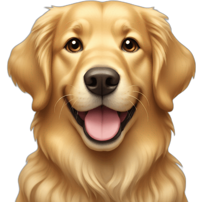 Golden retriever happy emoji