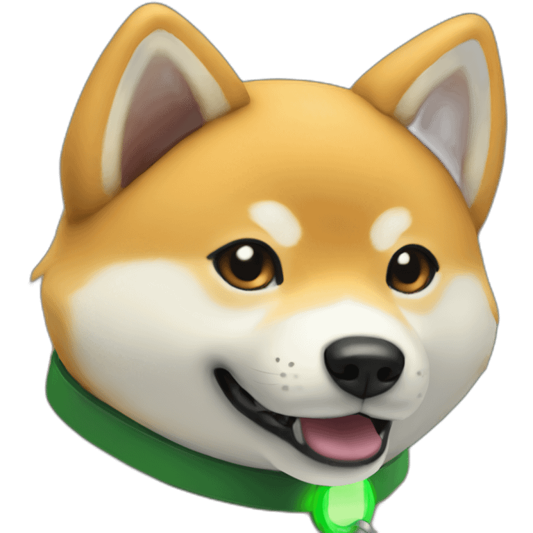 Shiba electric pokemon with a green collar emoji