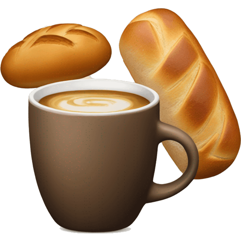 coffee and bread  emoji