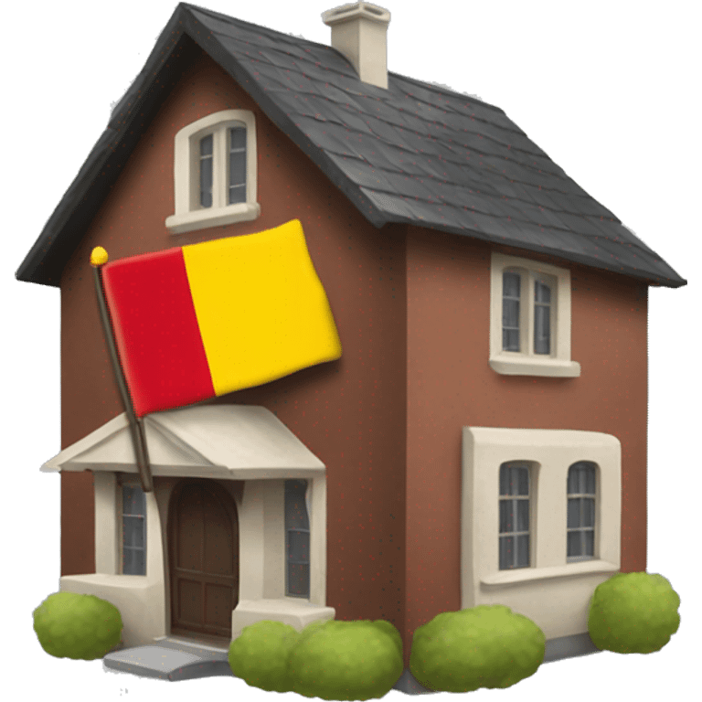 house witha horse and a belgium flag emoji