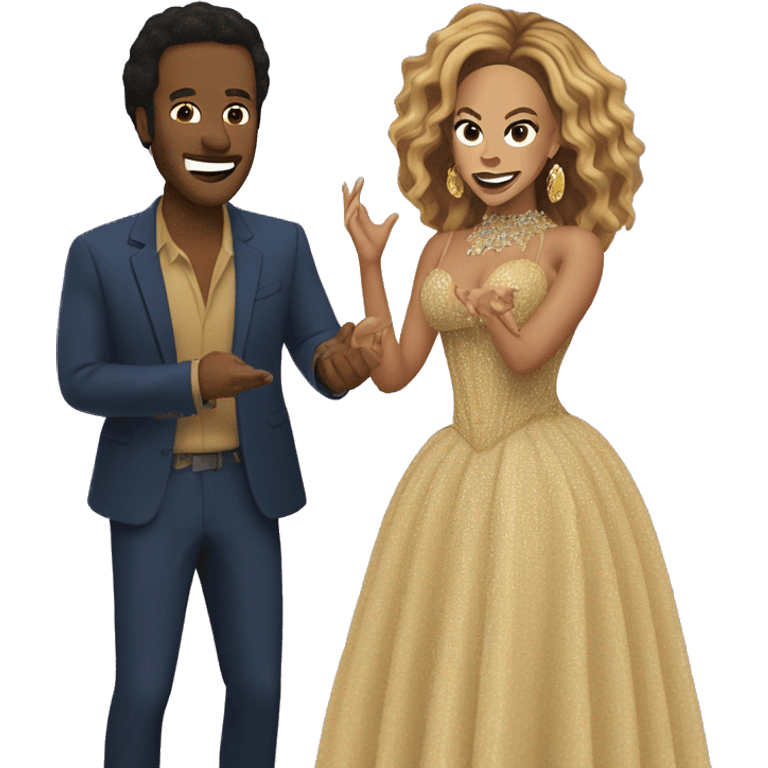 Beyoncé singing with Chappell Roan emoji