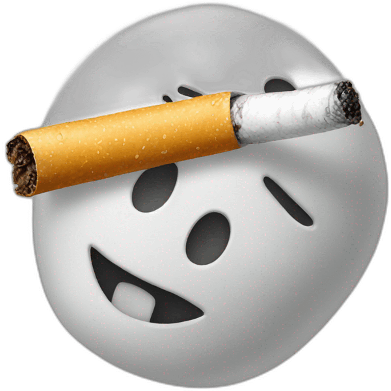 Squelette avec une cigarette emoji