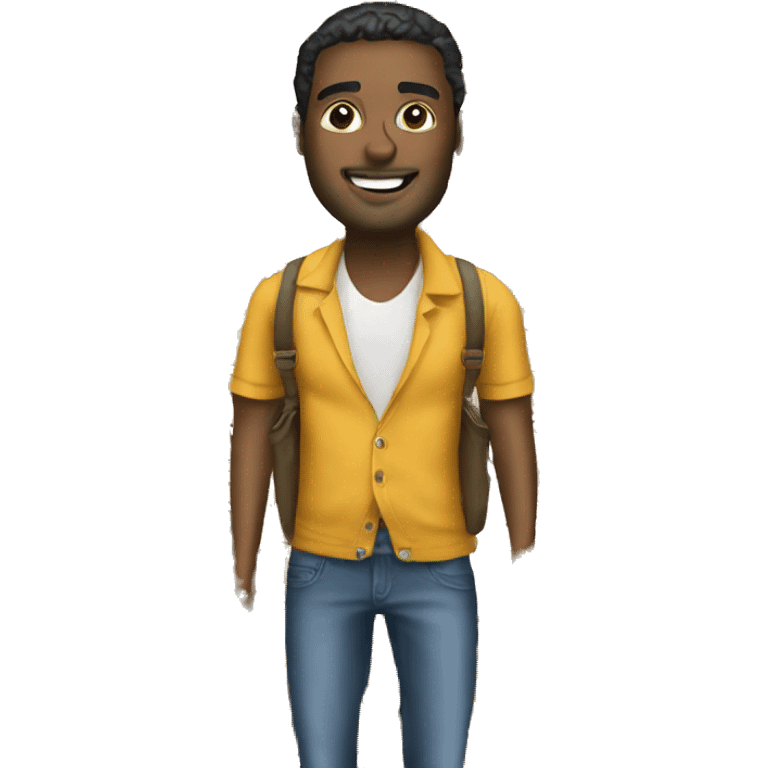 Blogger with came emoji