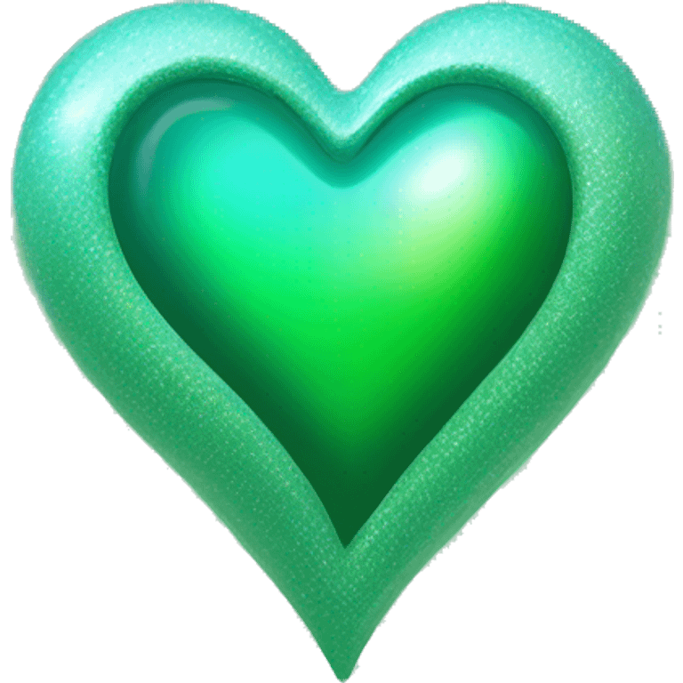 iridescent green heart emoji