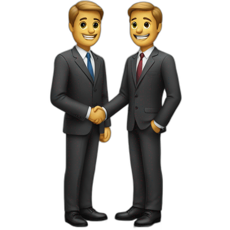 2 Businessmen shaking hands emoji