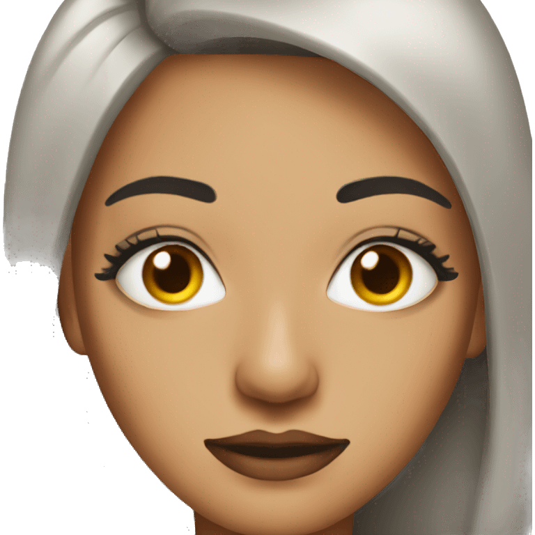 Woman wearing too much eye liner emoji