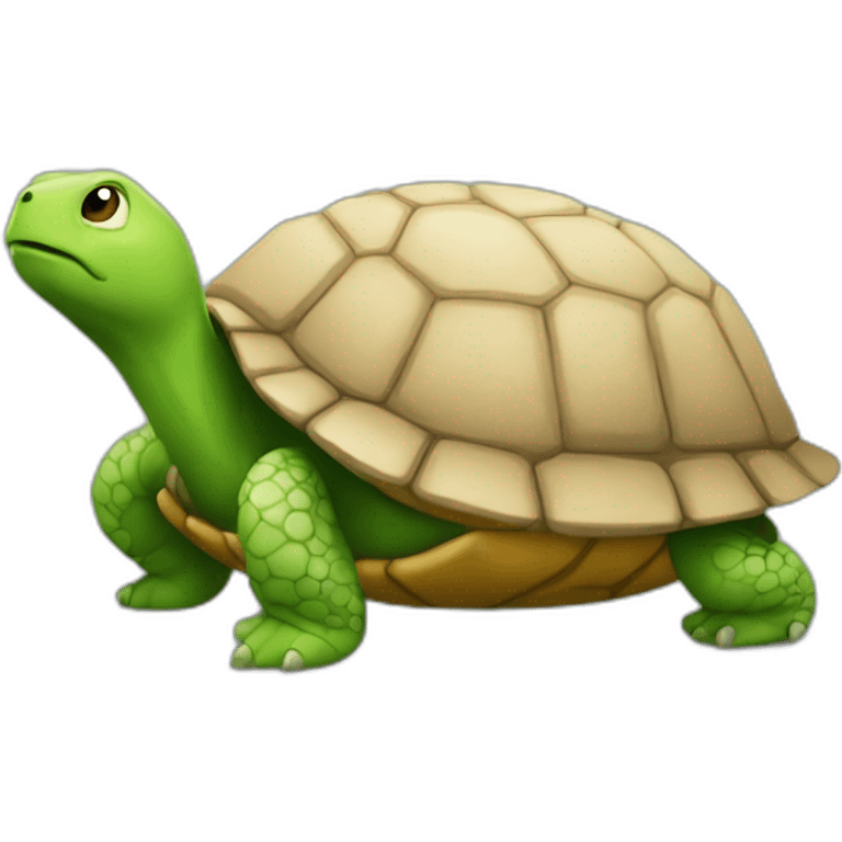 Pneu sur une tortue emoji