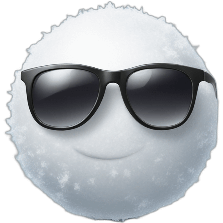 snowball with sunglass emoji