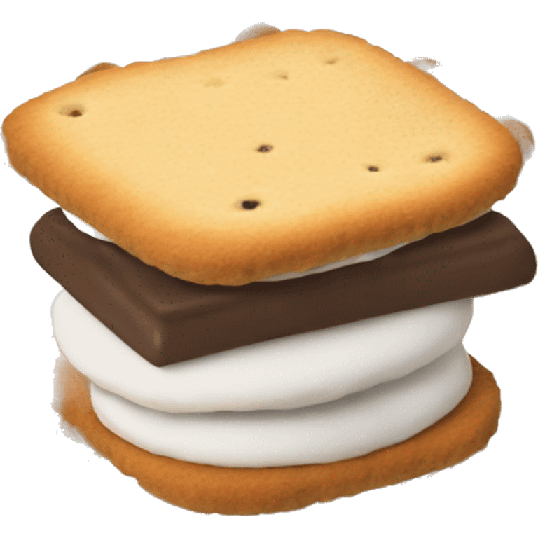 Realistic smores cookie sandwich isolated  emoji