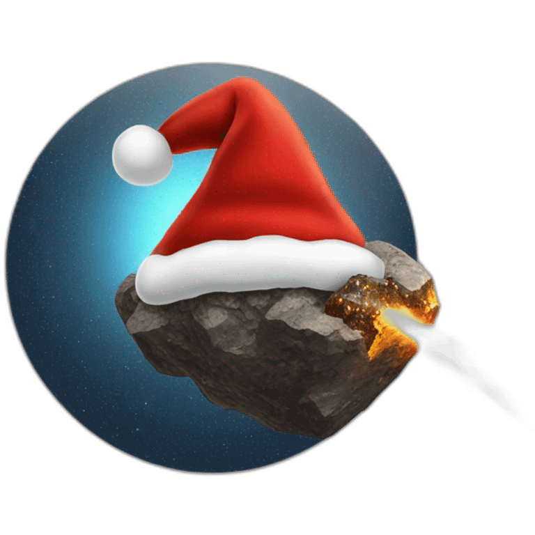 Meteorite hitting santa emoji