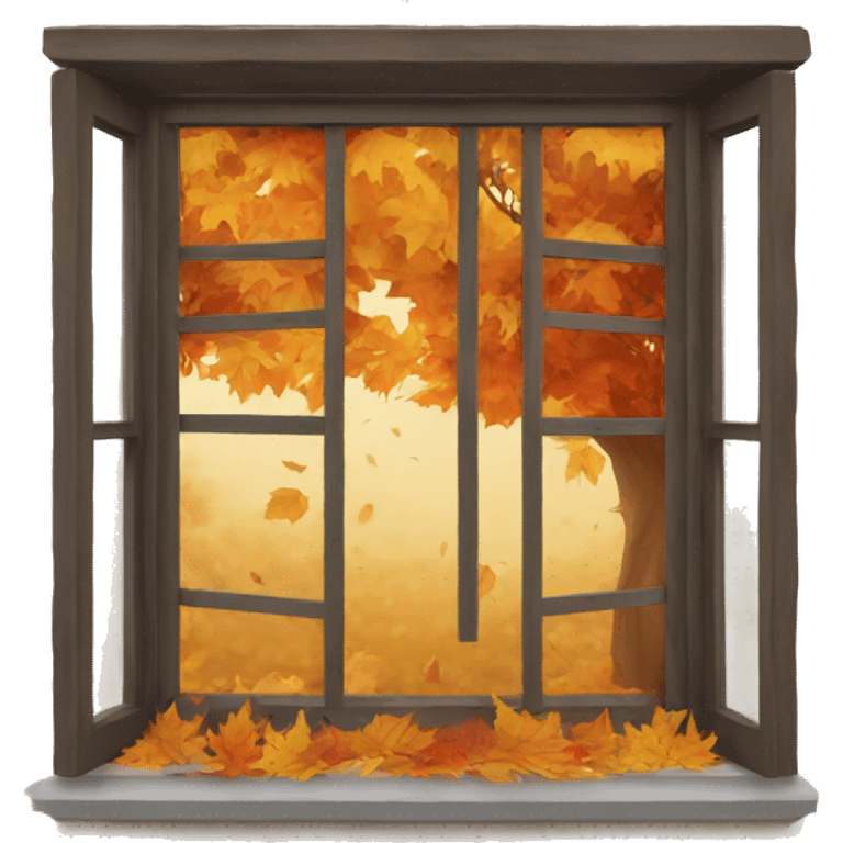 autumn window emoji