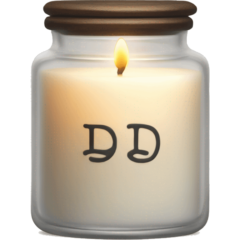 Candle in glass jar with Dyptique written on it  emoji