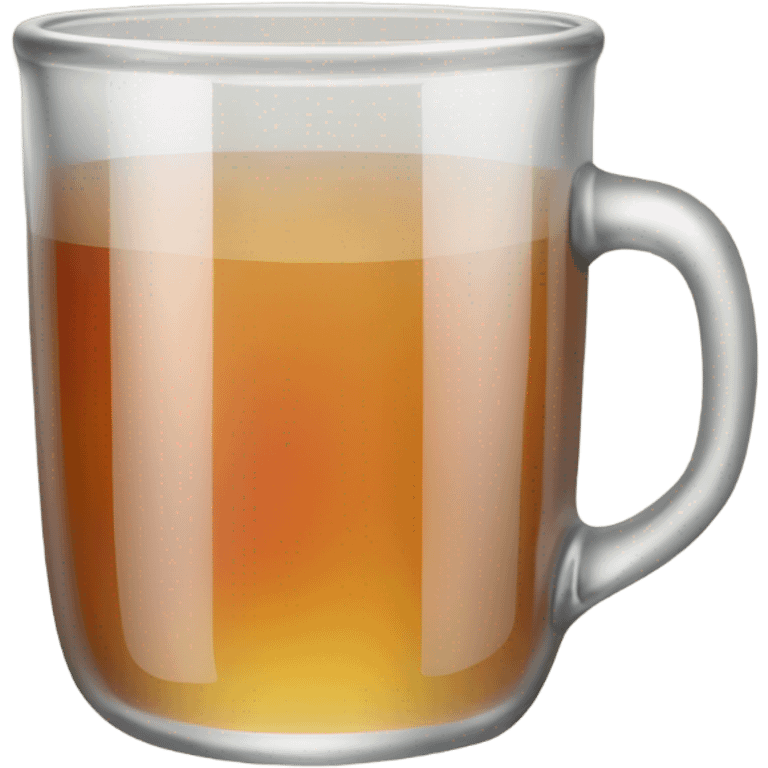 a clear glass of hot apple cider emoji