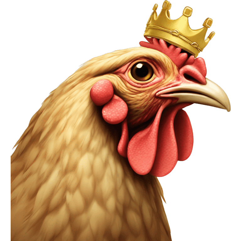 Poulet avec une couronne  emoji