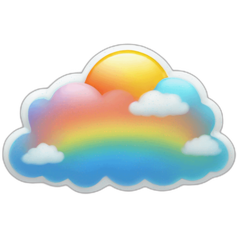 rainbow cloud emoji