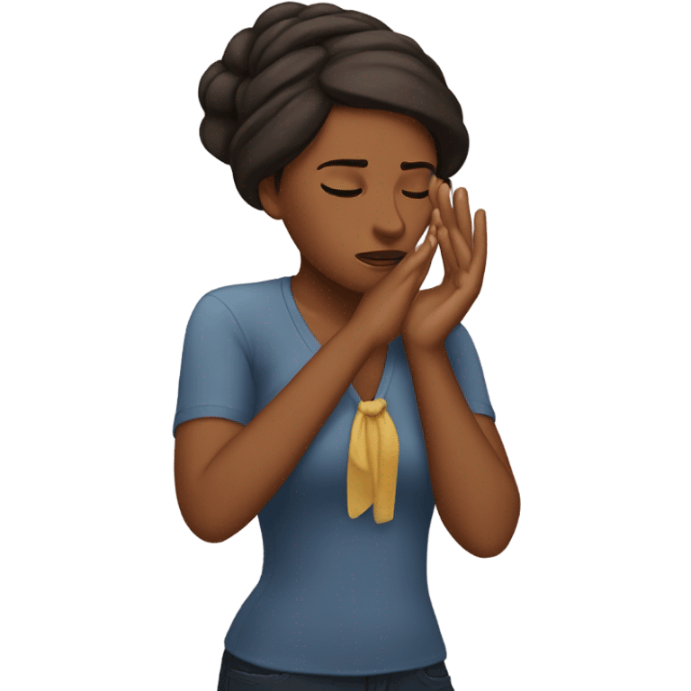 brown girl doing facepalm emoji