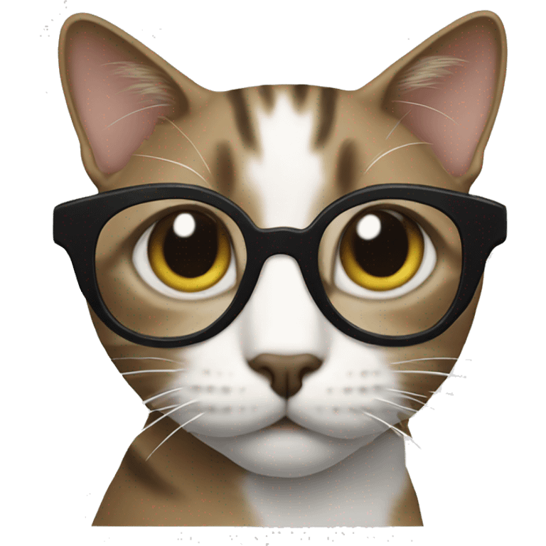 cat black glasses emoji