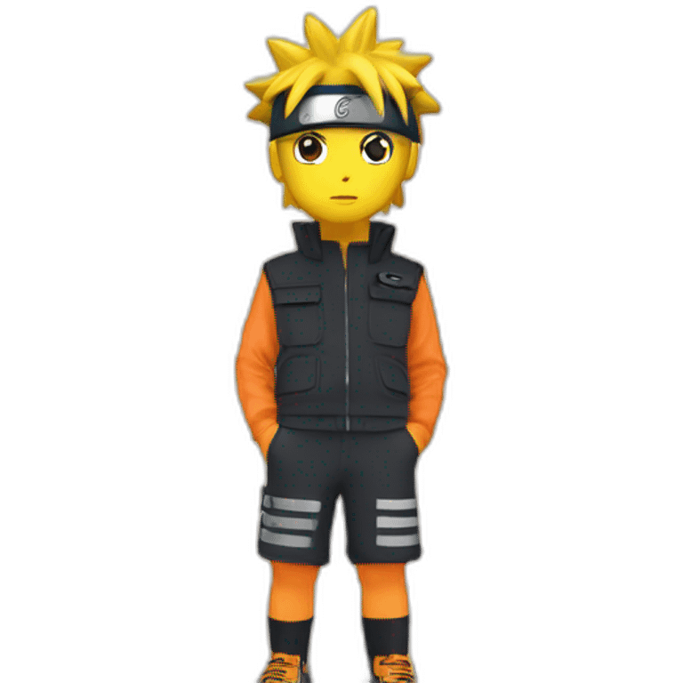 Naruto in front of eiffel tower emoji