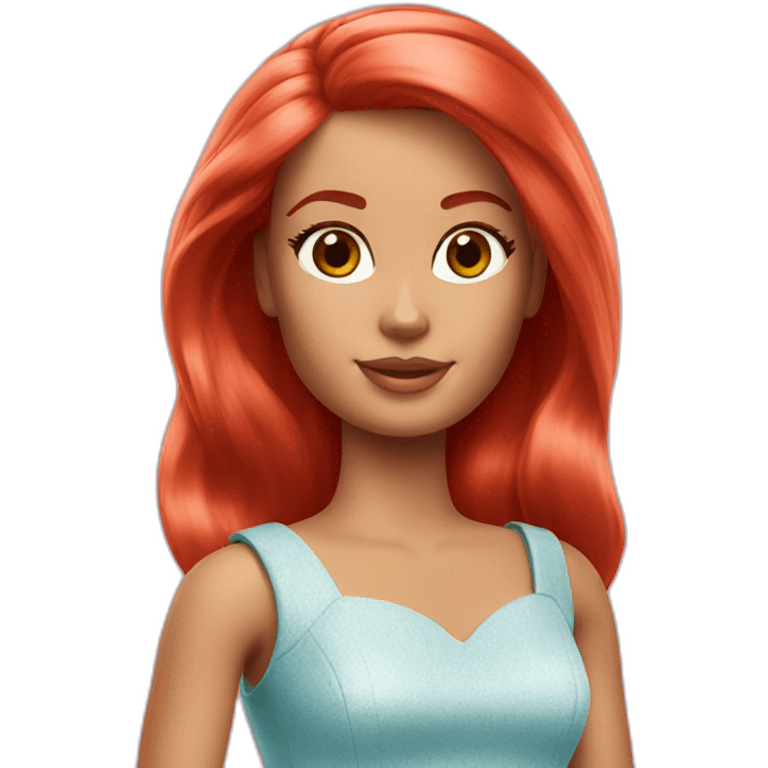 Red hair barbie emoji