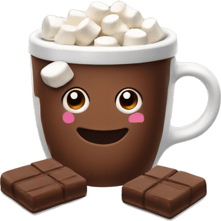 Hot chocolate with marshmallows  emoji