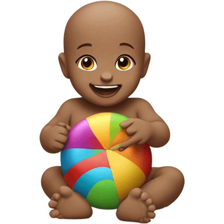 baby with toy emoji