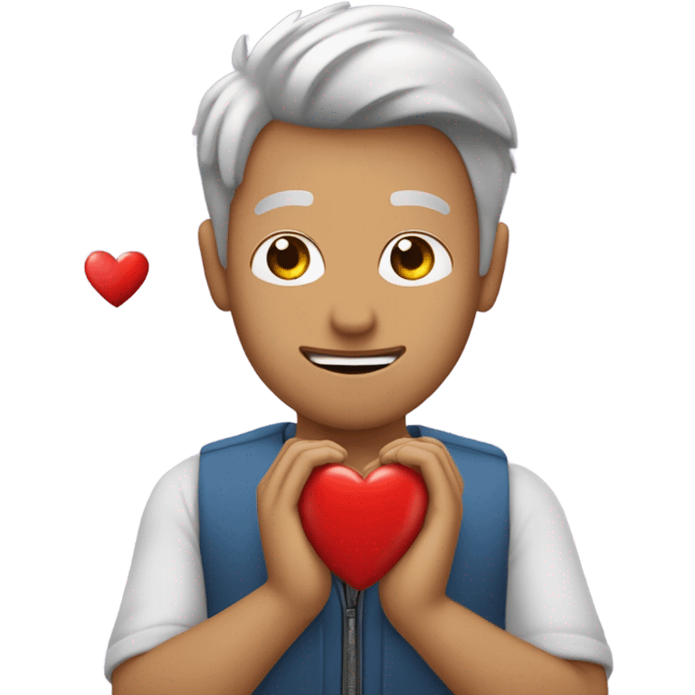 Persona abrazando corazón  emoji