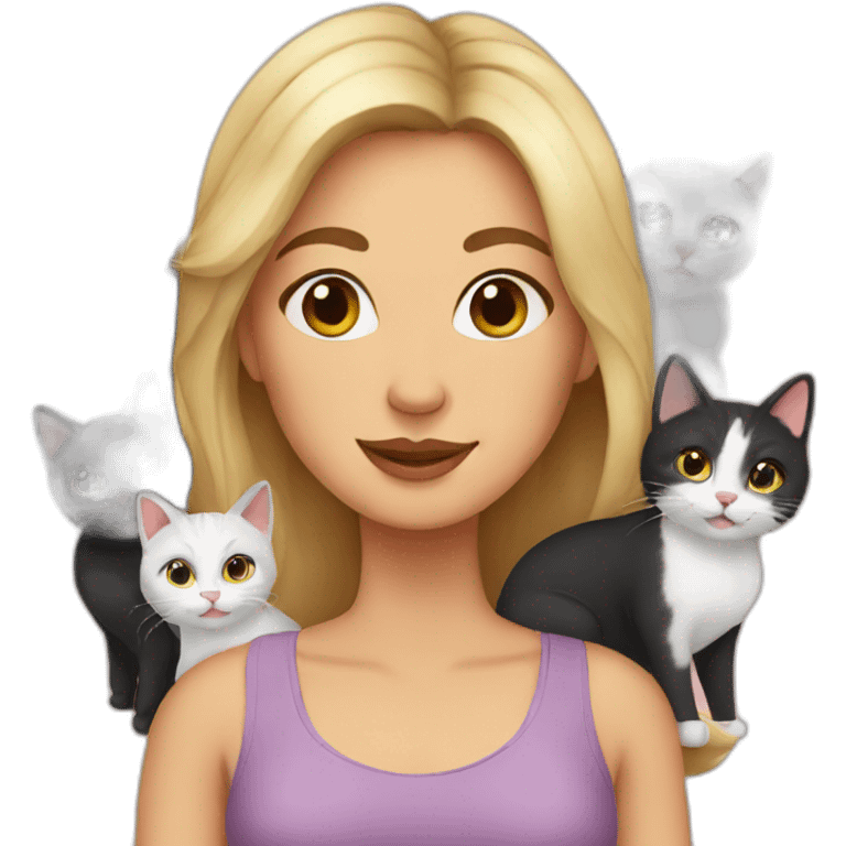 lady with cats emoji