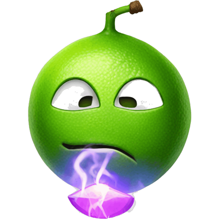 lime with a lit fuse emoji