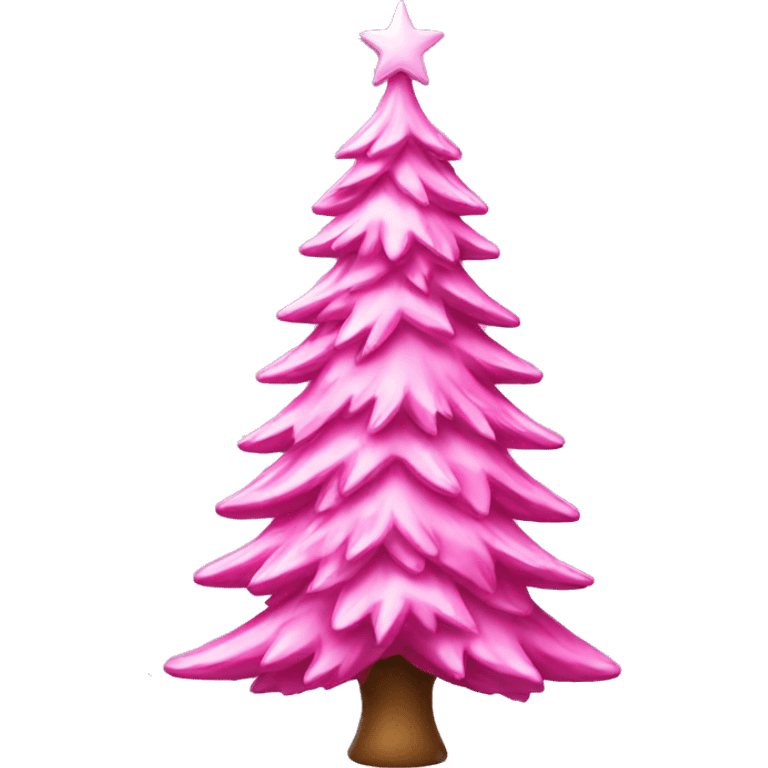 Christmas tree pink emoji