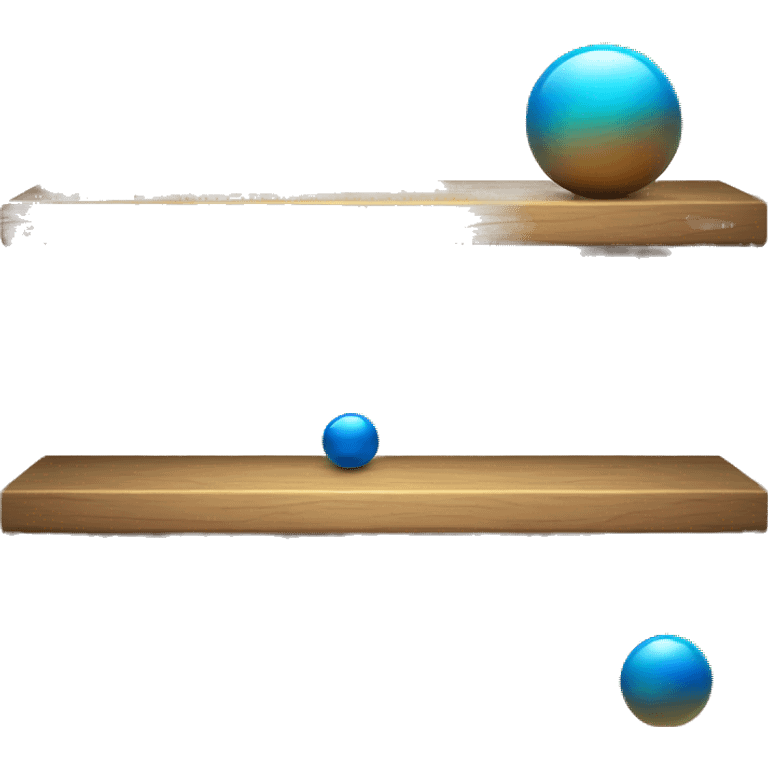 wooden shelves with blue orb prophecies emoji