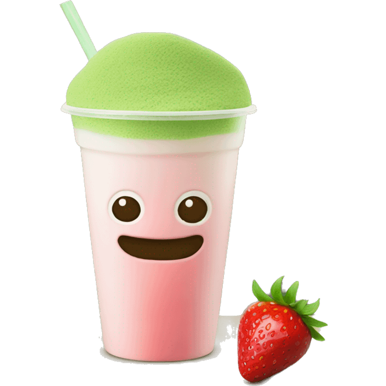 strawberry matcha emoji