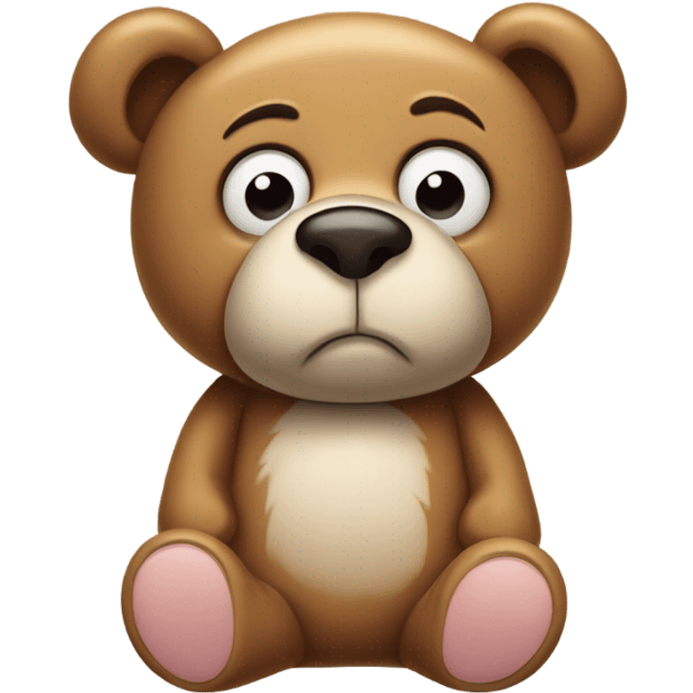 Sad teddy bear emoji