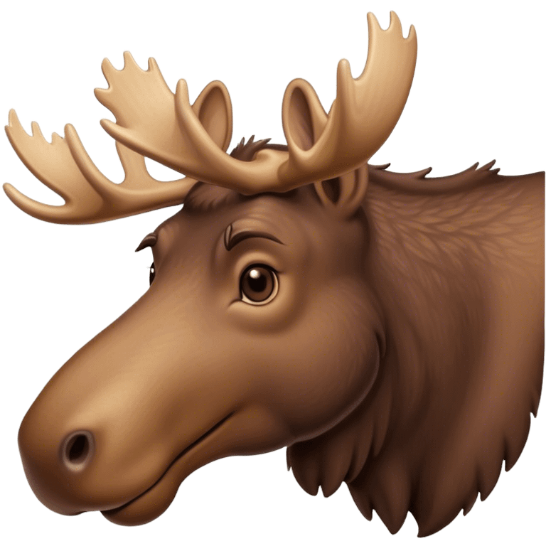 female moose small antlers emoji