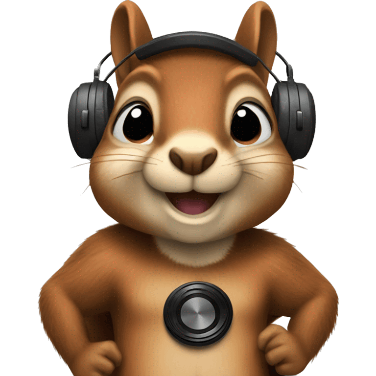 squirrel DJ emoji