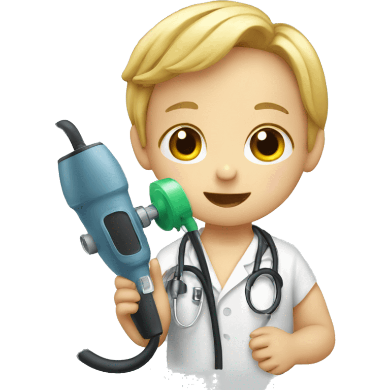 child with phonendoscope emoji